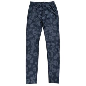 All Saints Womens 4 S Small Leggings Black Gray Patterned Animal Print Satiny